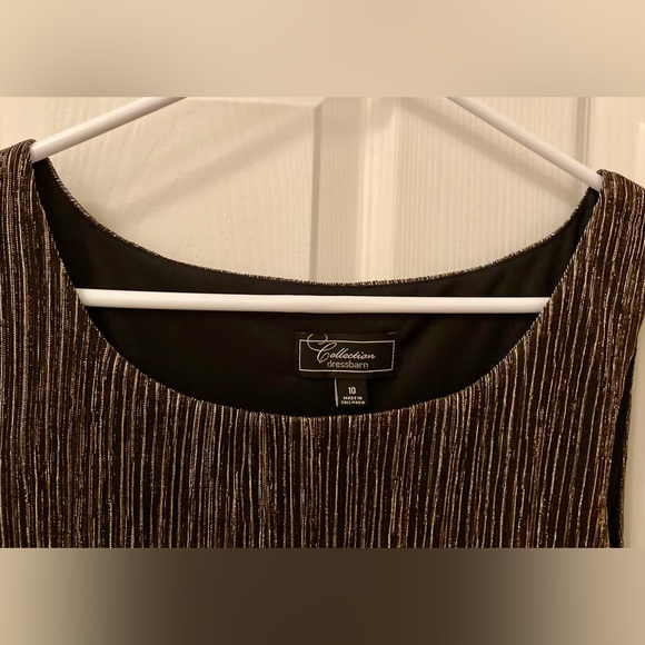 Fancy gold and black layered dress size 10 - Picture 4 of 11